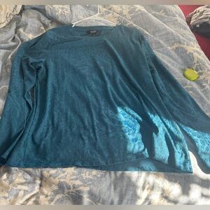 Simply Vera Vera Wang Turquoise Textured Top